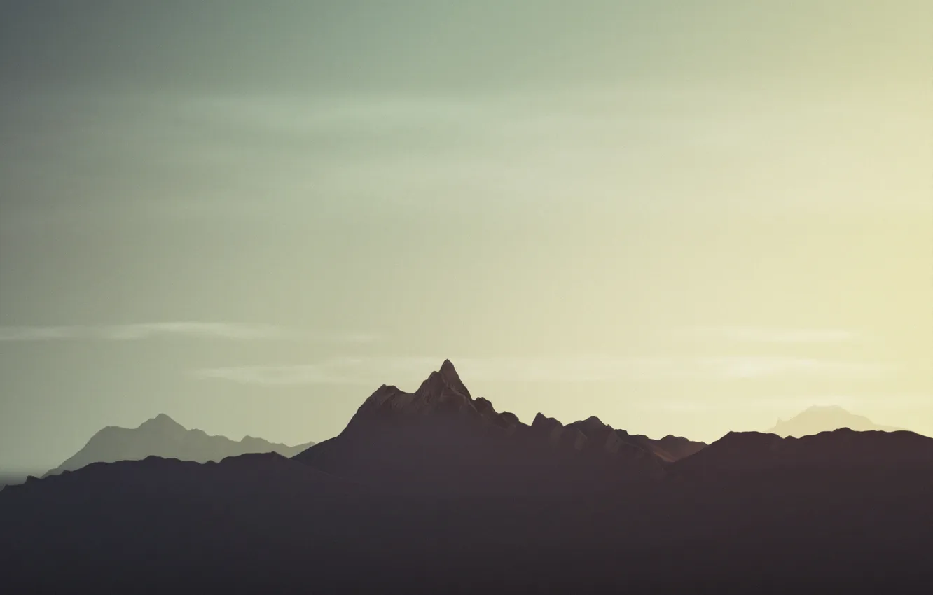 Photo wallpaper landscape, mountains, nature