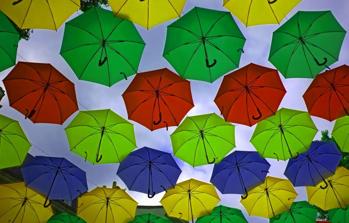 Photo wallpaper background, umbrellas, decoration