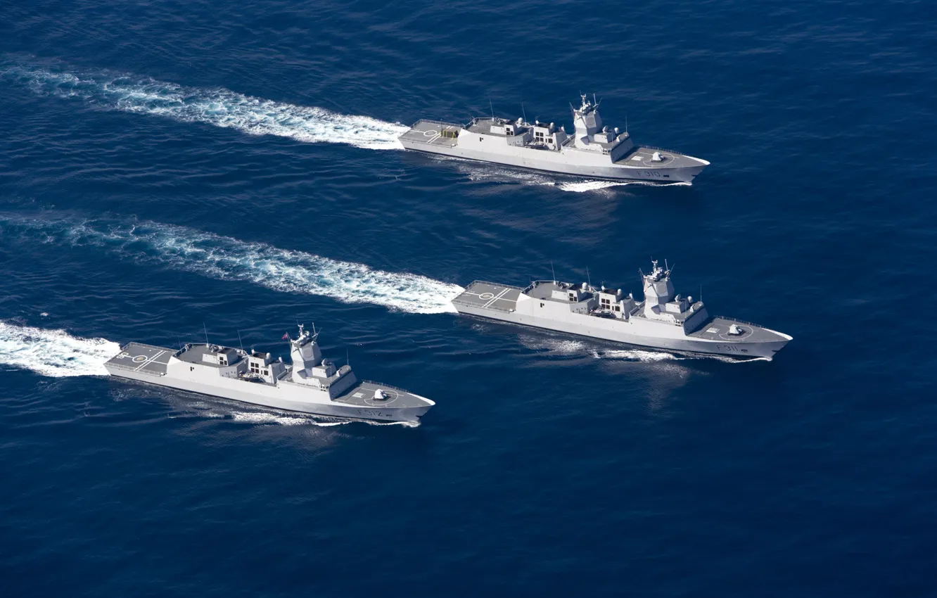 Photo wallpaper frigate, Norwegian Navy, The frigates of the "Fridtjof Nansen", Fridtjof Nansen (F 310), Otto Sverdrup …