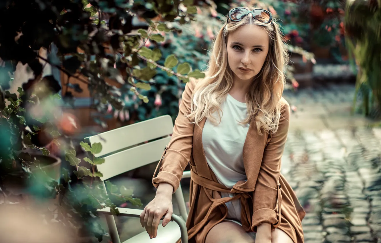 Photo wallpaper look, model, Blondie, Kristina Mark Lucerne, Andreas-Joachim Lins