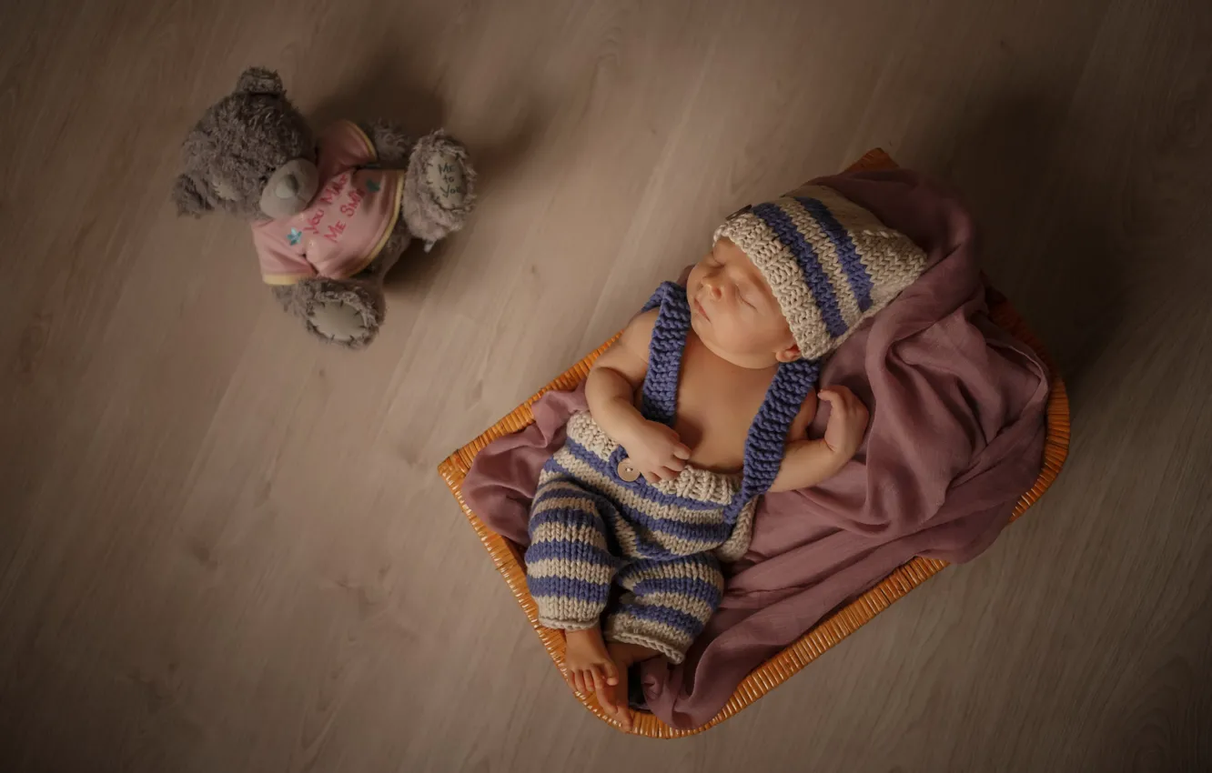 Photo wallpaper hat, toy, sleep, baby