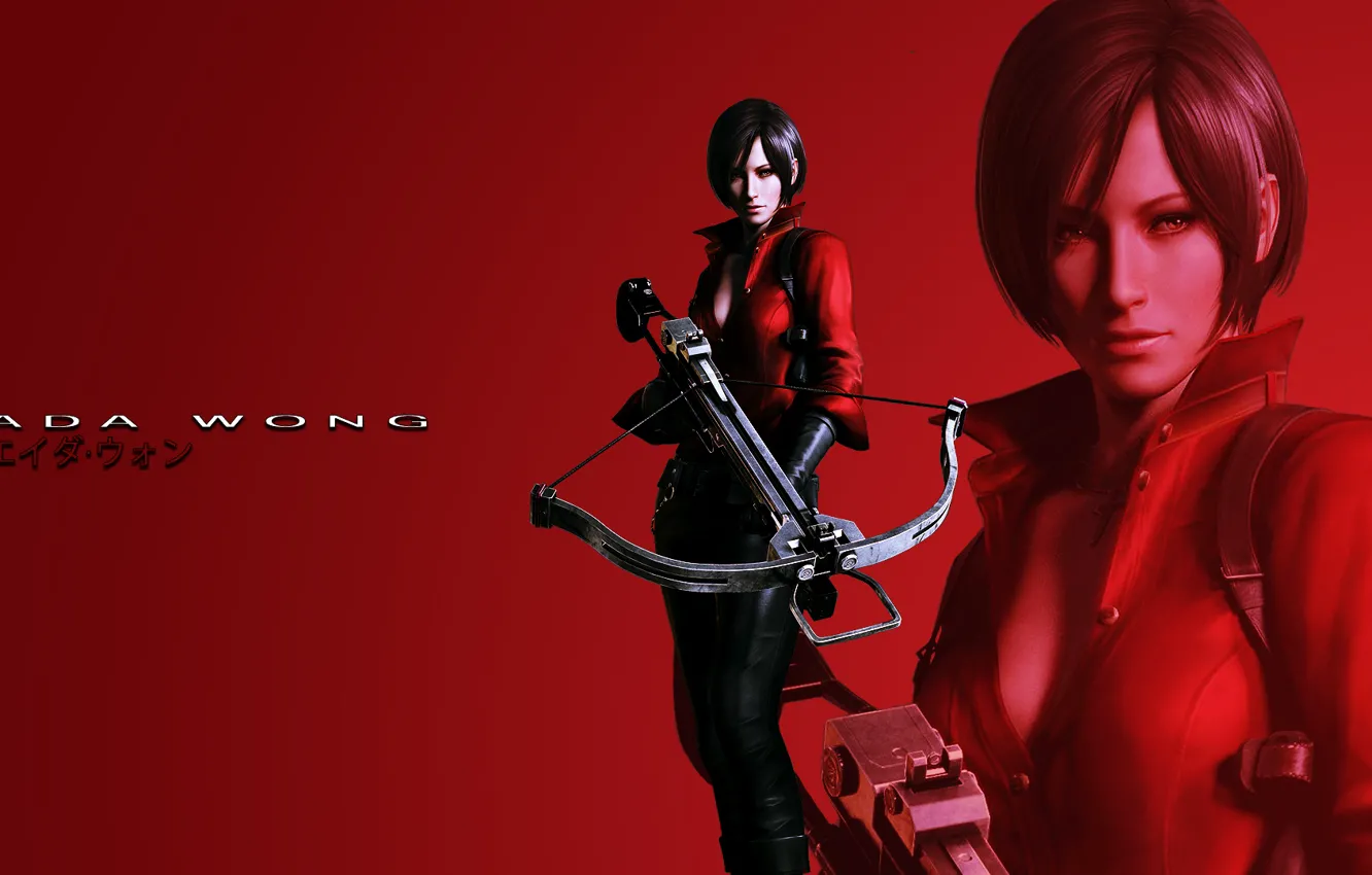 Photo wallpaper red background, Resident evil, Resident Evil 6, Ada Wong, Ada Wong