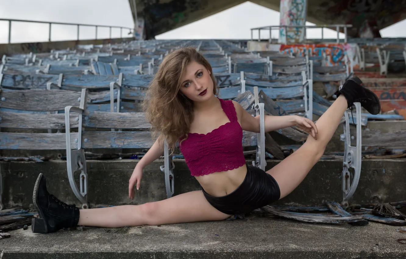 Photo wallpaper look, girl, pose, the situation