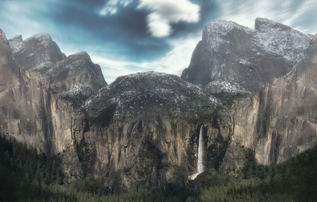 Photo wallpaper landscape, mountains, nature