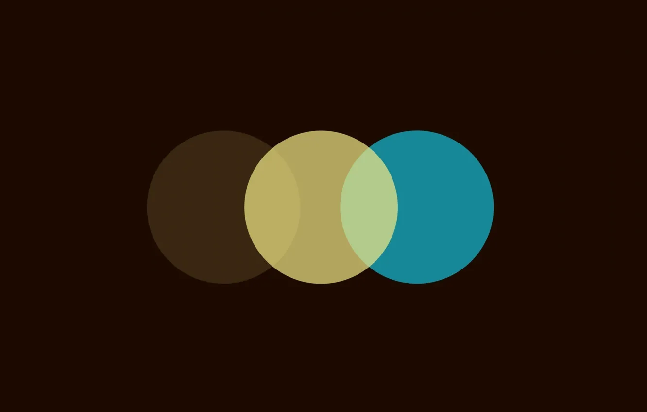 Photo wallpaper circles, yellow, blue, vector, texture, brown