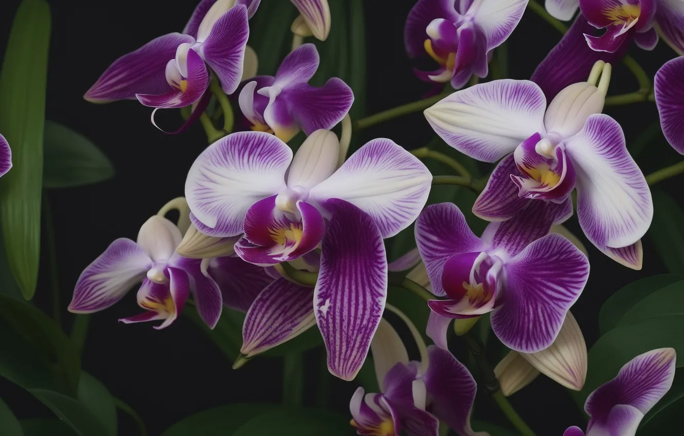 Photo wallpaper flowers, green, green, tenderness, figure, colored, plant, beauty