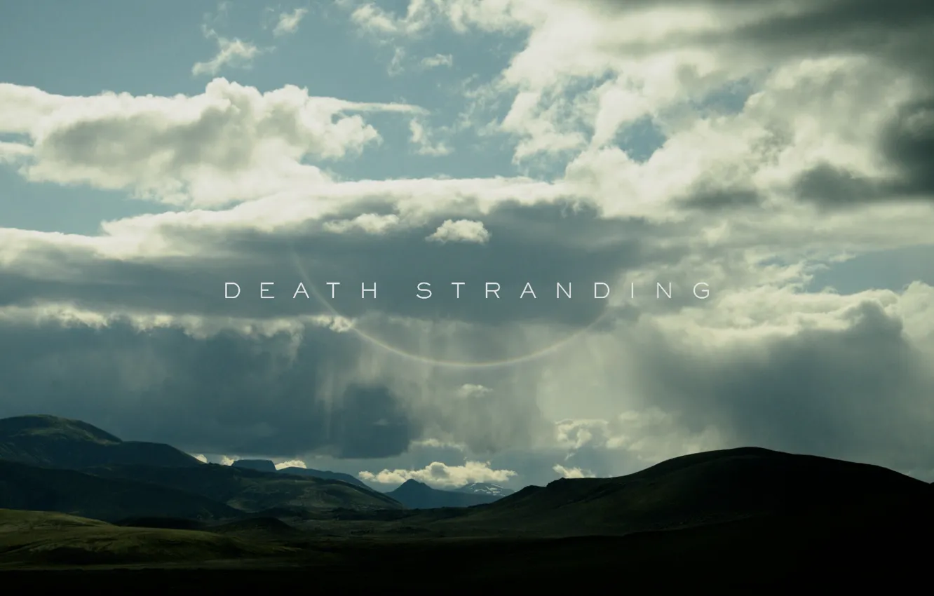 Photo wallpaper landscape, mountains, rainbow, nature, mountains, Hideo Kojima, Where, Death Stranding