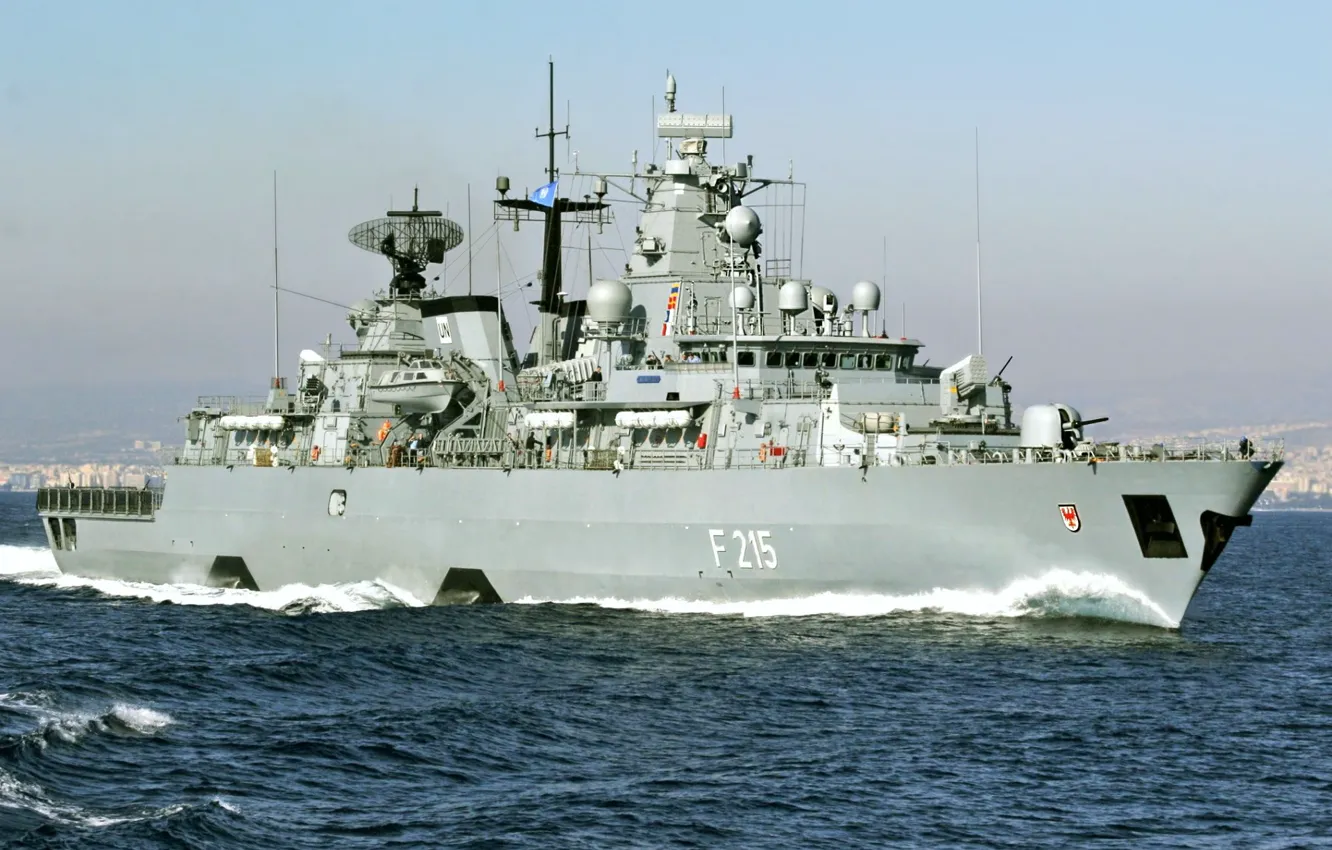 Photo wallpaper frigate, The German Navy, Brandenburg, F 215