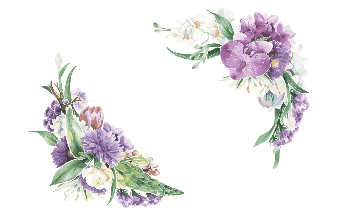 Photo wallpaper white, flowers, background, texture