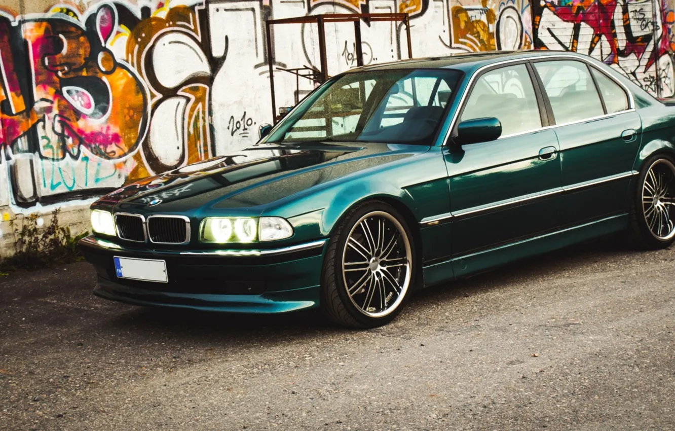 Photo wallpaper lights, BMW, drives, classic, bmw e38, 740il