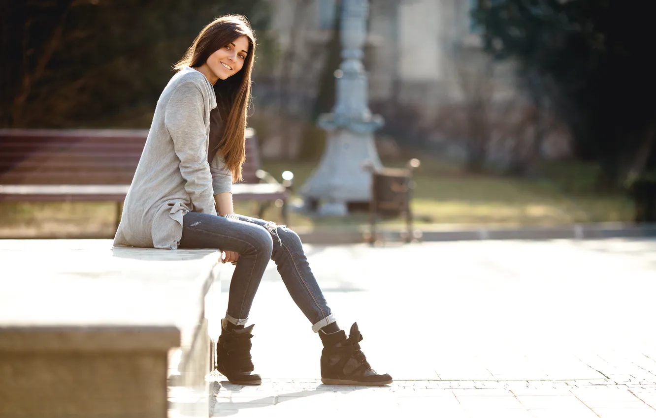 Photo wallpaper girl, square, teen, stylish, spending