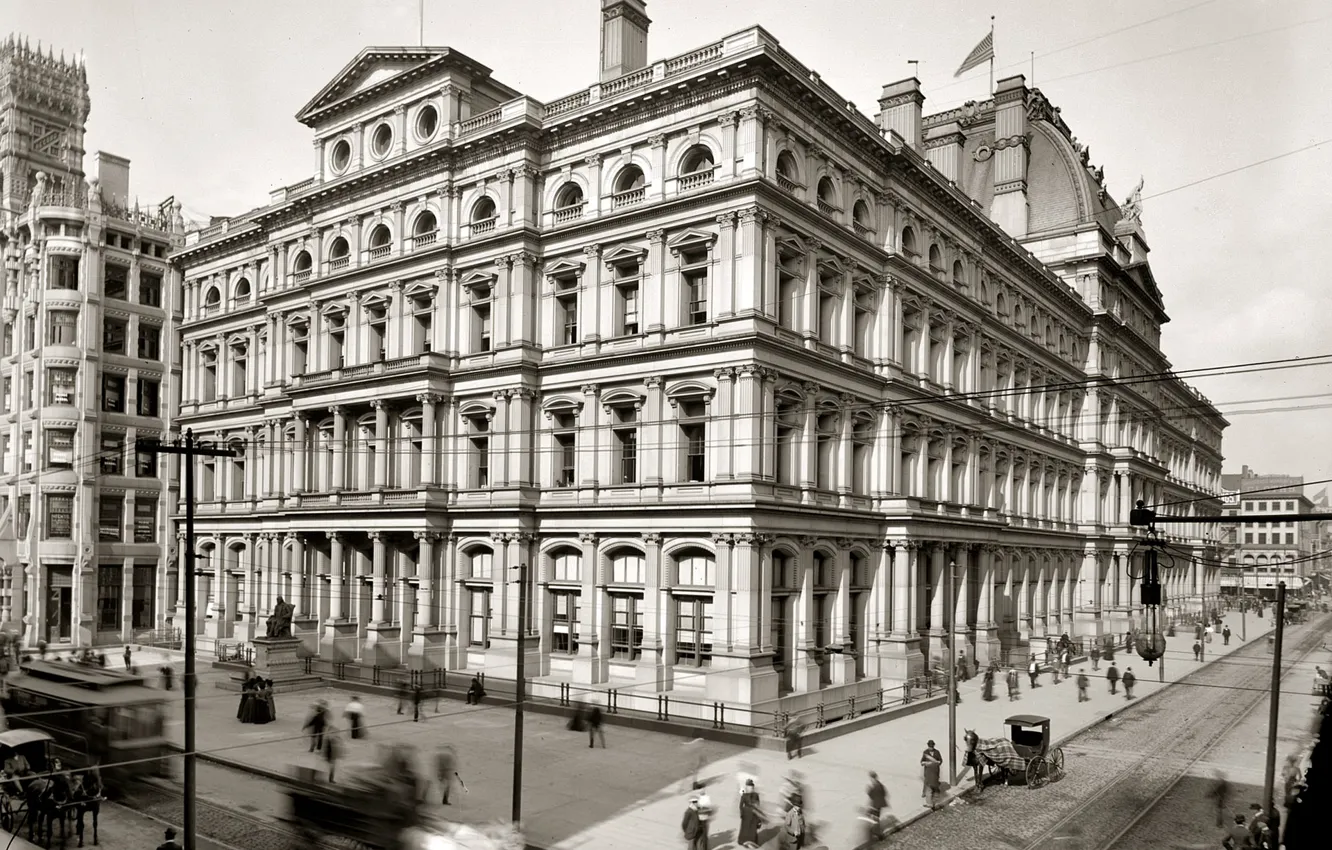 Photo wallpaper retro, home, USA, Philadelphia, mail, 1900-the year