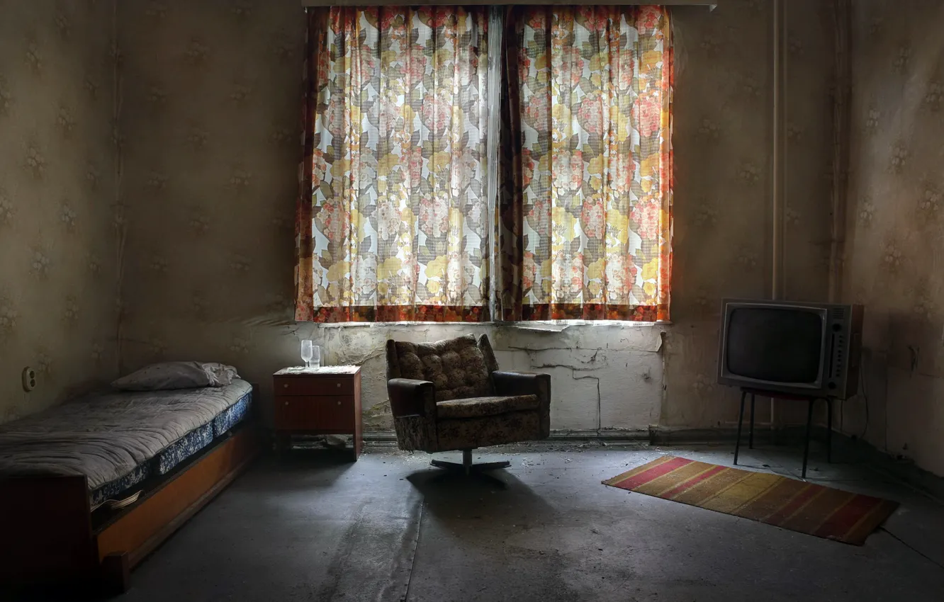 Photo wallpaper room, furniture, window