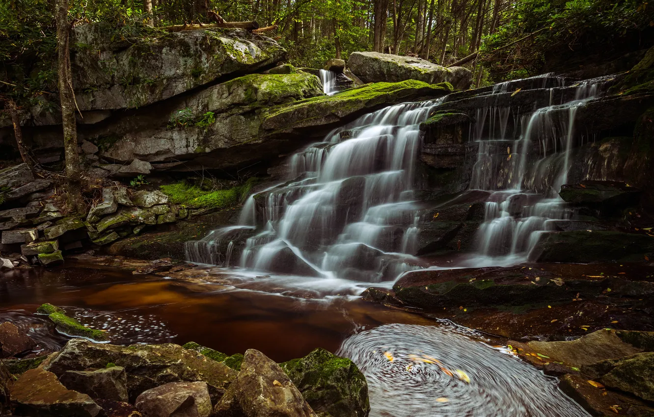 Photo wallpaper stones, rocks, waterfall