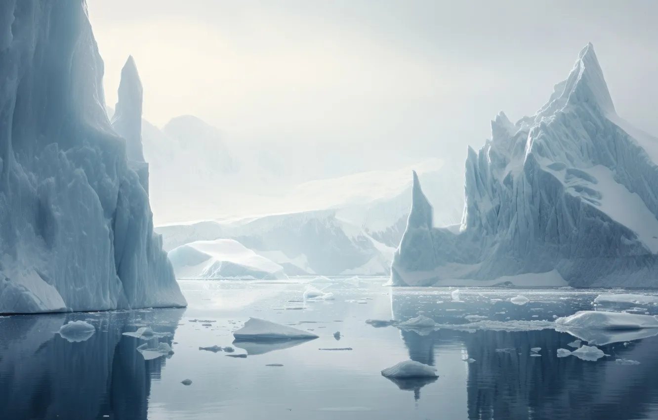 Photo wallpaper glacier, iceberg