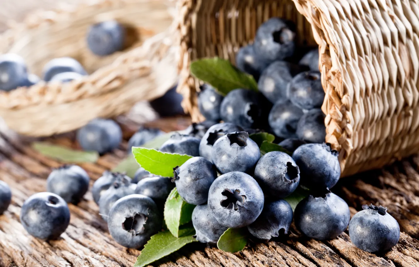 Photo wallpaper berries, blueberries, fresh, blueberry, berries