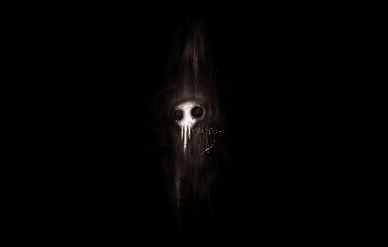 Photo wallpaper darkness, skull, spider