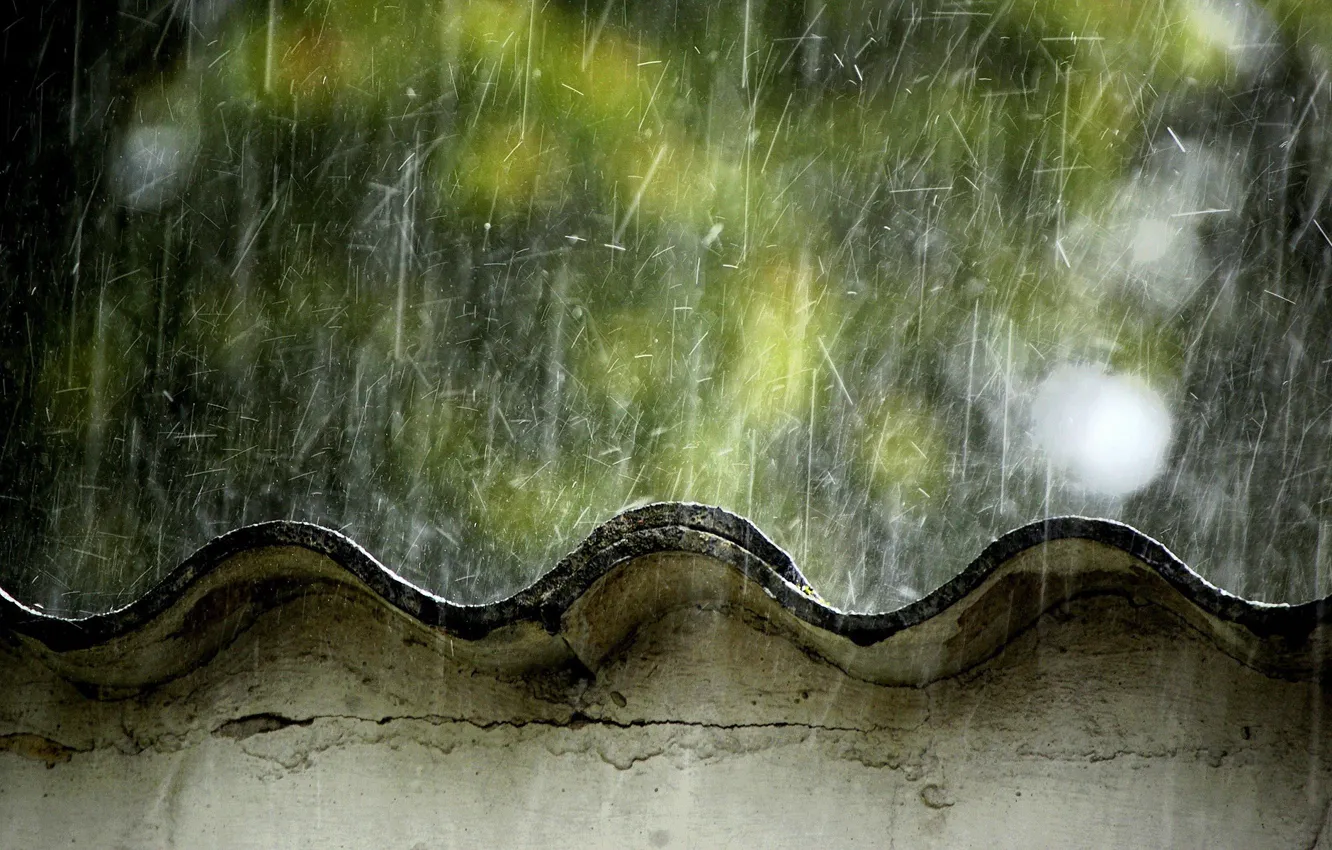 Photo wallpaper wet, sadness, the rain, roof, Slate