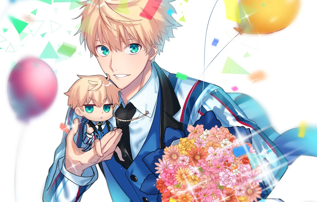 Photo wallpaper bouquet, anime, art, character, Fate Grand Order