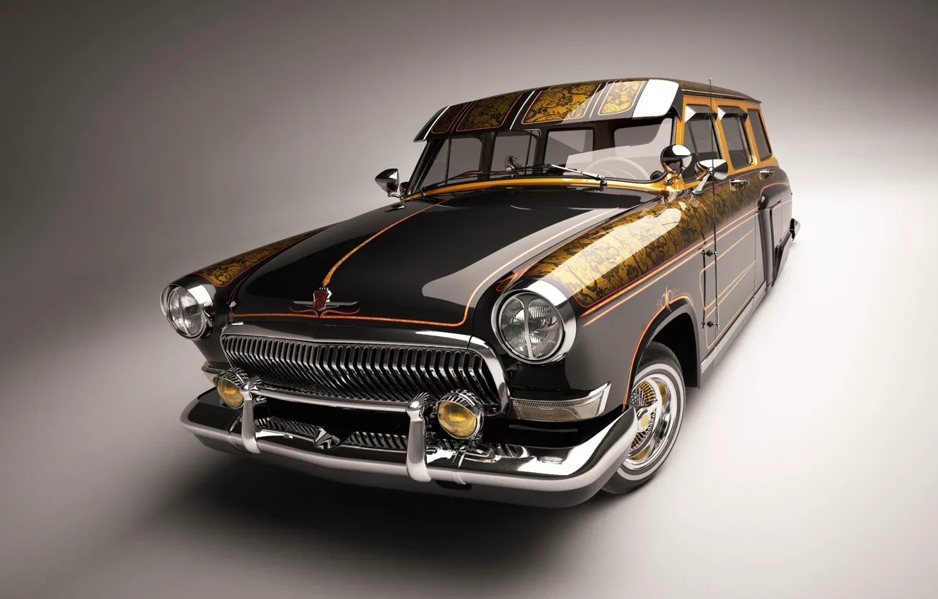 Photo wallpaper Lowrider, GAZ-22, GAZ-22