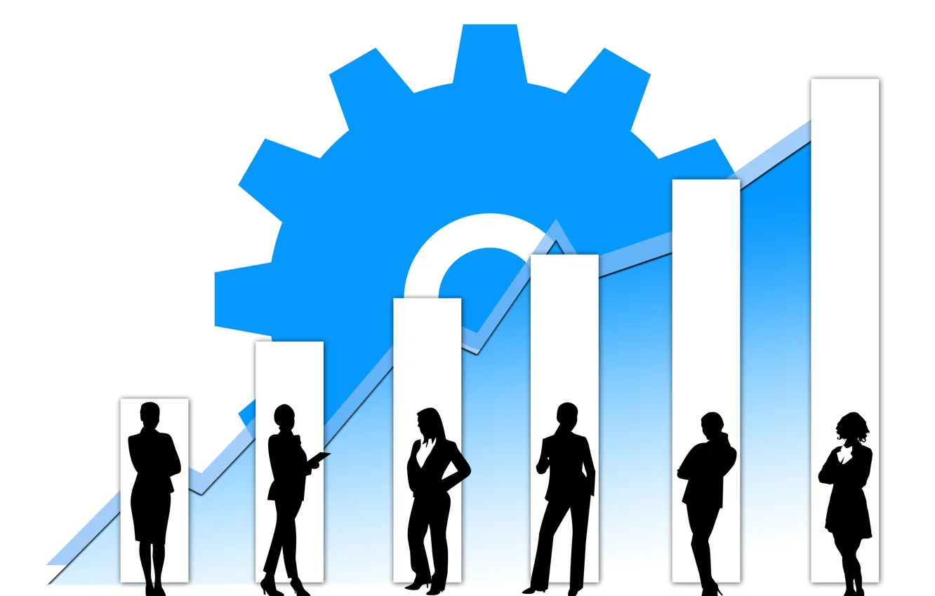 Photo wallpaper mechanism, business, lady