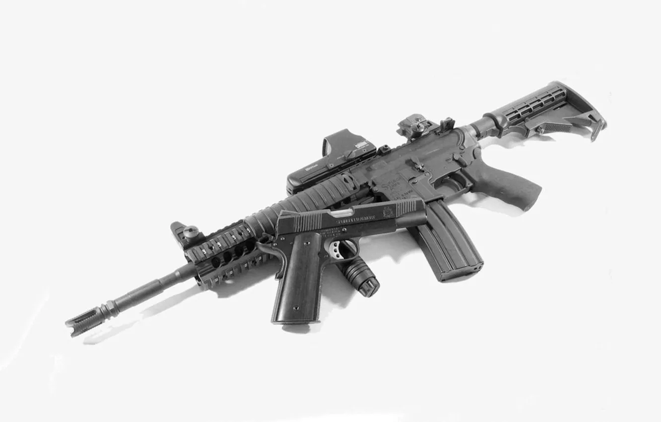 Photo wallpaper carabiner, Colt, M-4