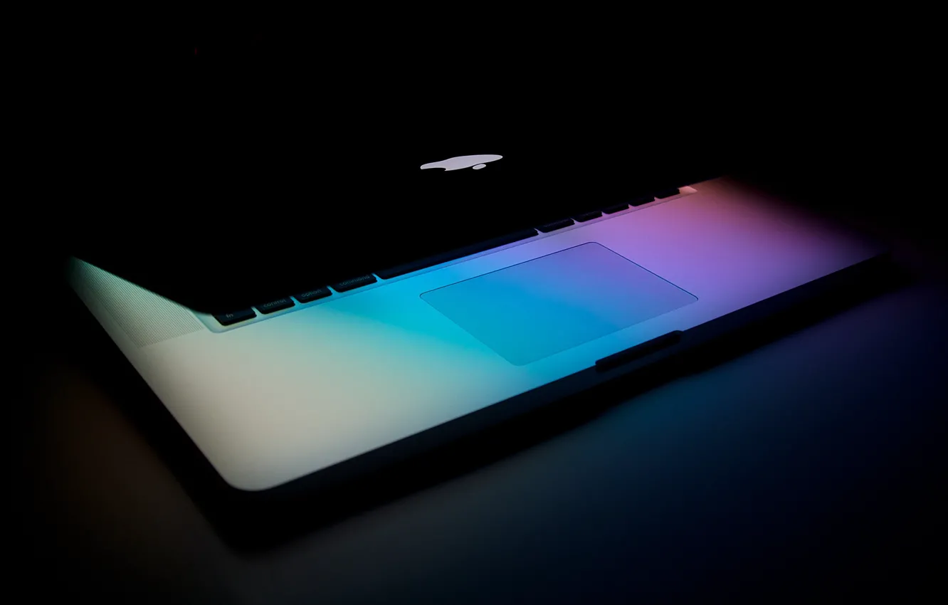 Photo wallpaper apple, laptop, closed