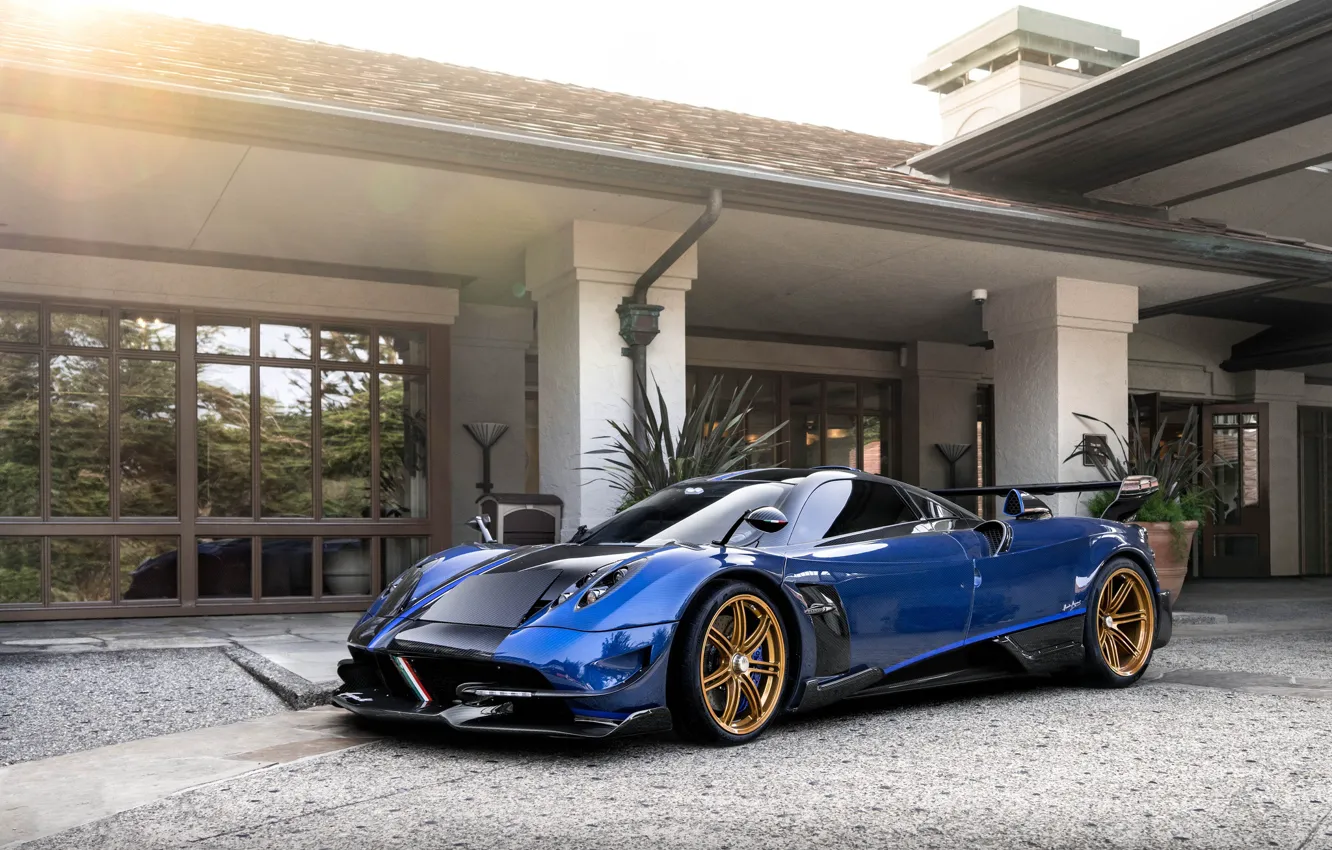 Photo wallpaper Pagani, Blue, Black, Italia, To huayr, Pininfarina