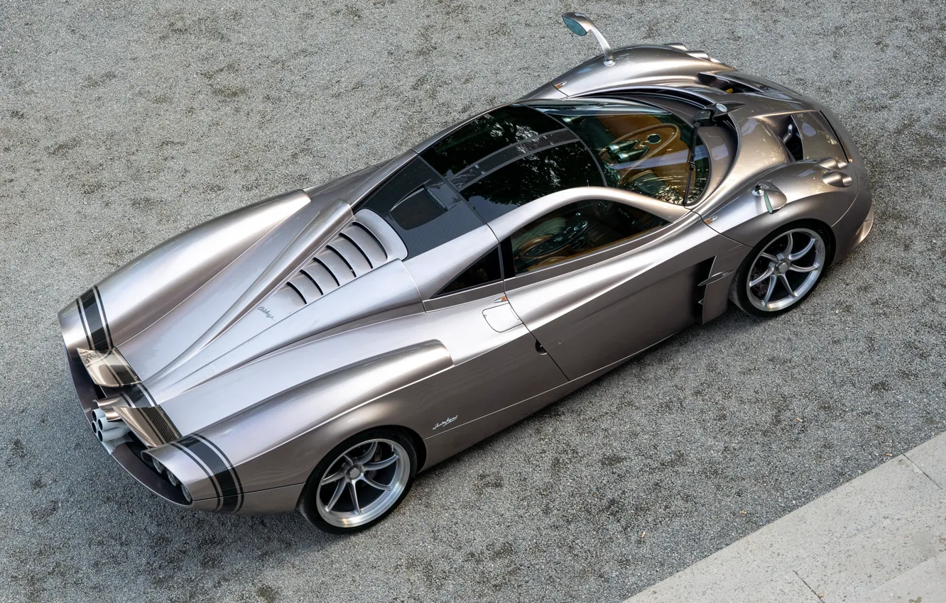 Photo wallpaper Pagani, the view from the top, hypercar, To huayr, Pagani, Pagani Huayra Codalunga