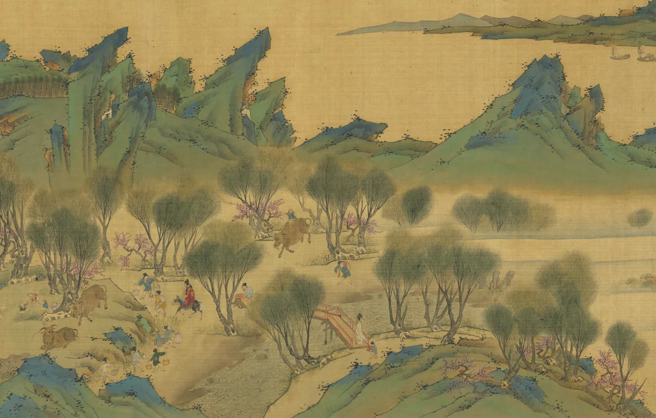Photo wallpaper Chinese paintings, painting, art