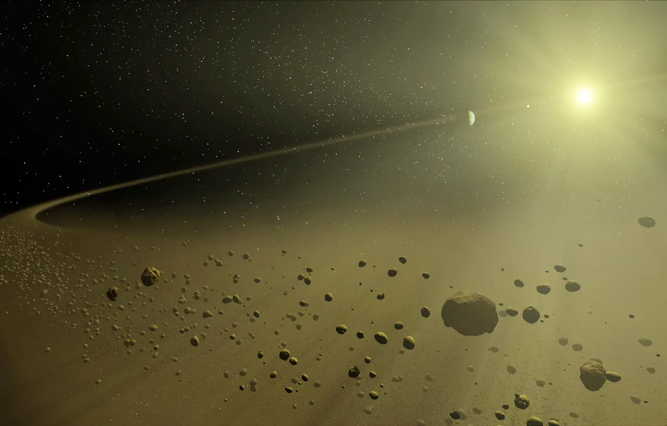 Photo wallpaper asteroids, Nasa, space