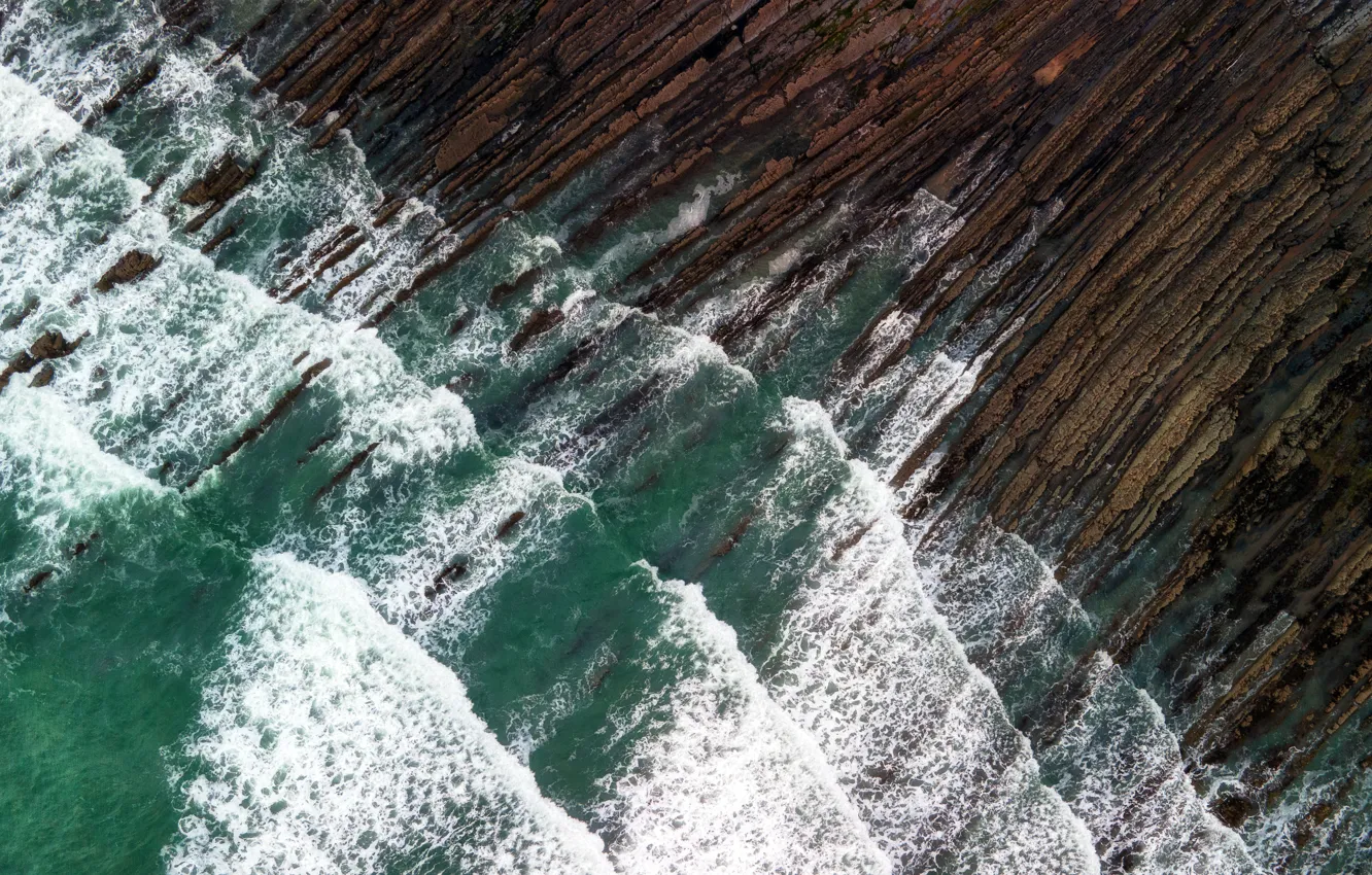 Photo wallpaper sea, wave, shore