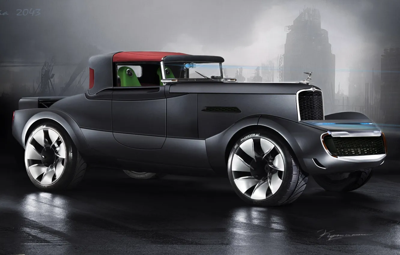 Photo wallpaper fiction, tuning, figure, Rolls-Royce, mafia, futurism