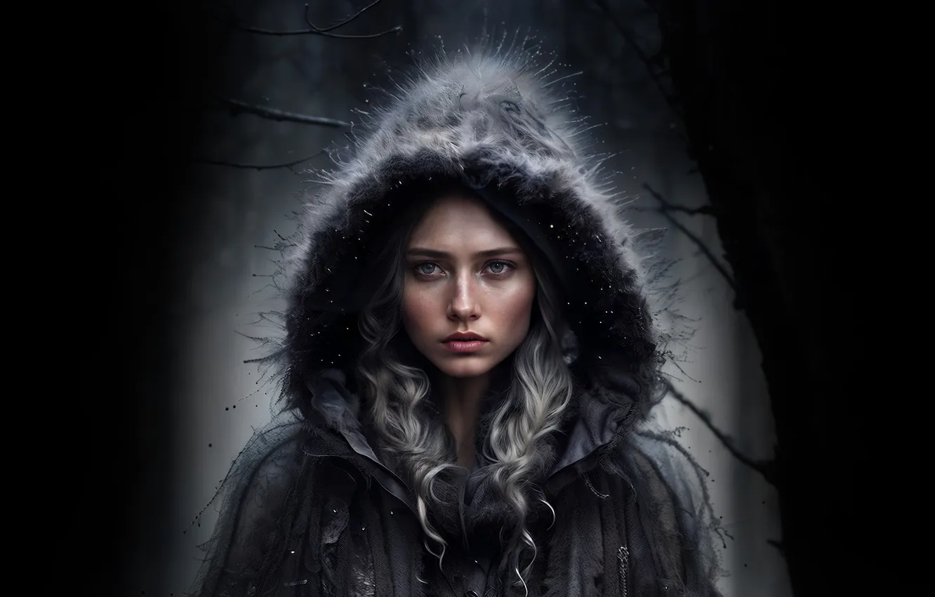 Photo wallpaper hood, witch, Madame Mold