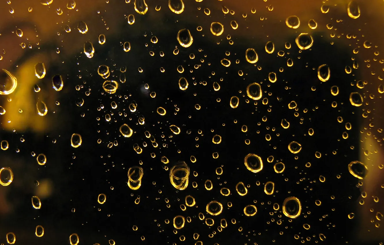 Photo wallpaper glass, drops, texture, shades, brown