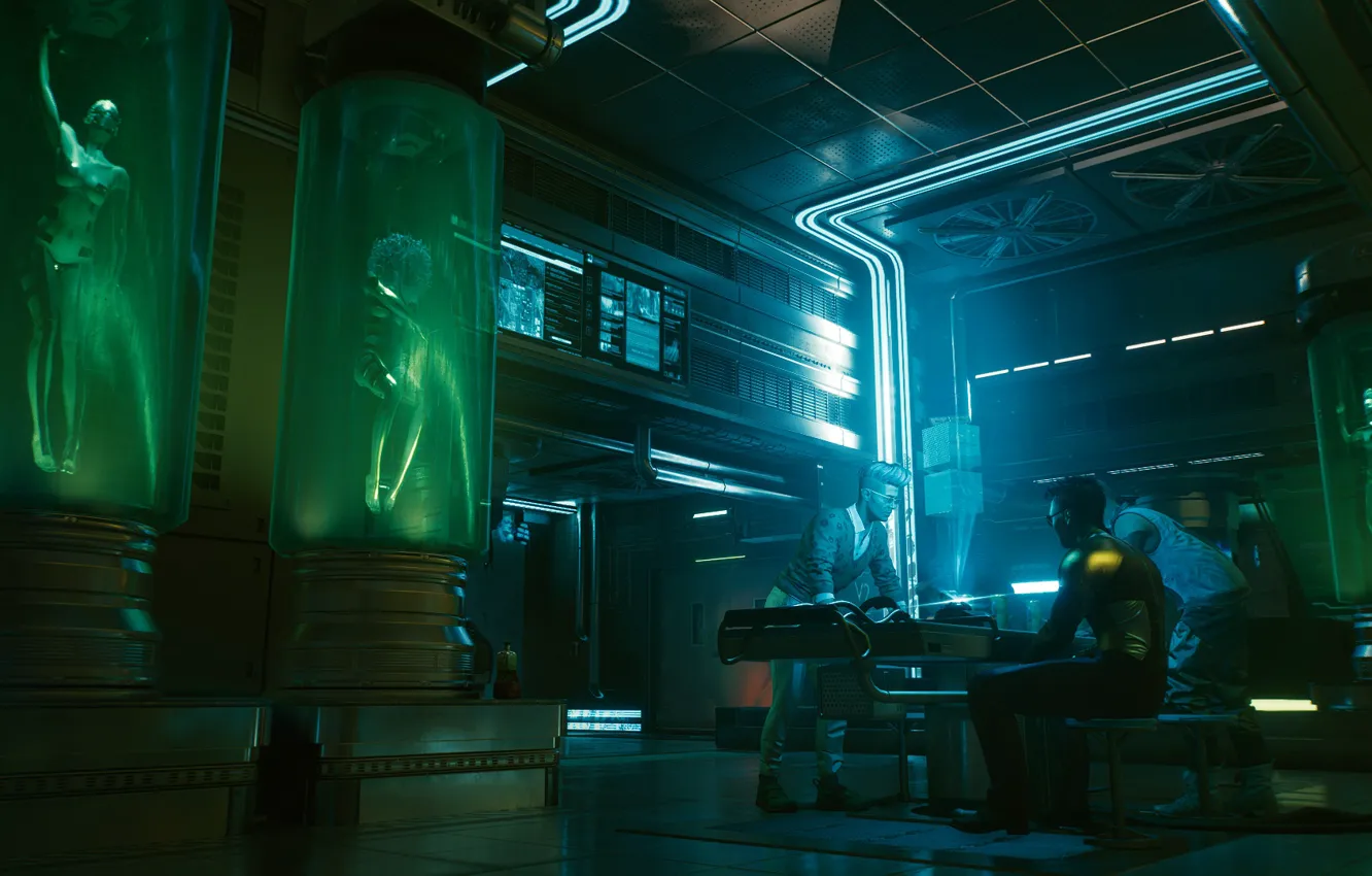 Photo wallpaper future, bar, cyberpunk, rpg, night city, CD Projekt RED, Cyberpunk 2077, Video Game