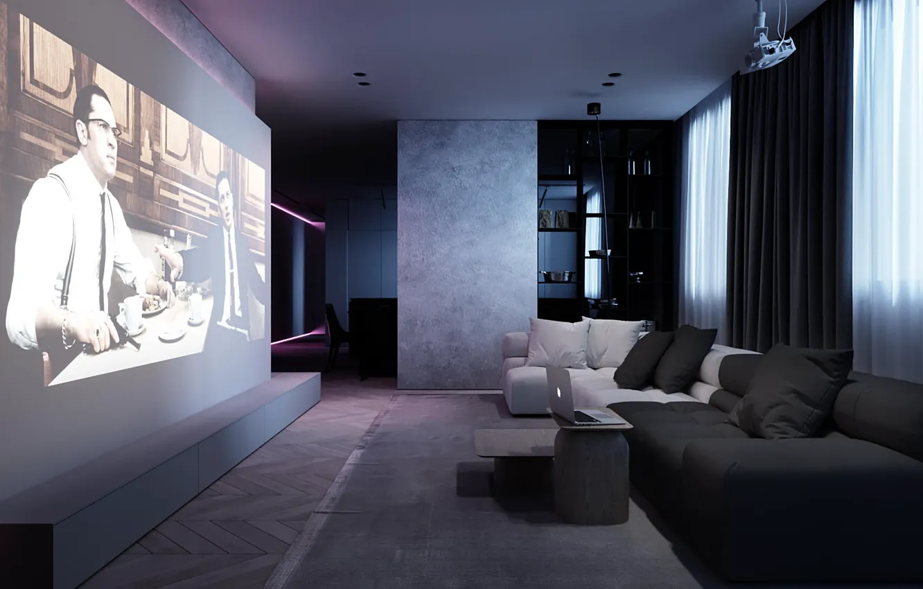 Photo wallpaper design, style, interior, home theater, living room, chisinau, Chisinau
