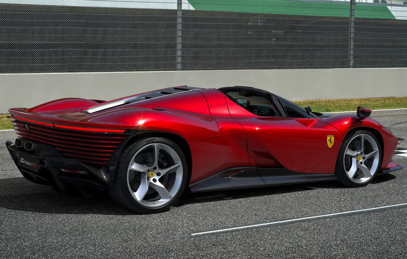 Photo wallpaper sports car, exterior, Ferrari Daytona SP3, streamlined shape