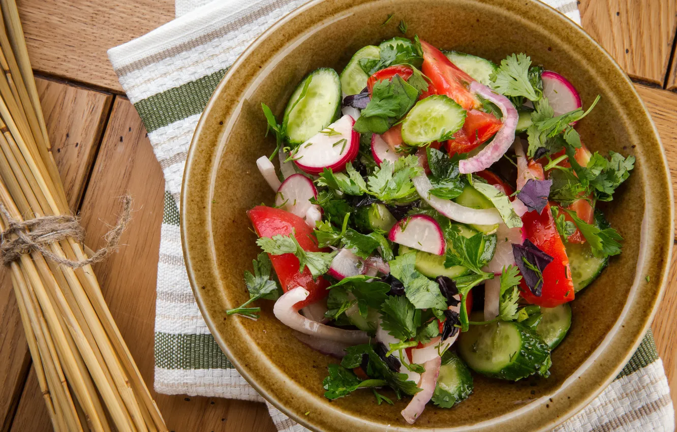 Photo wallpaper vegetables, salad, ingredients