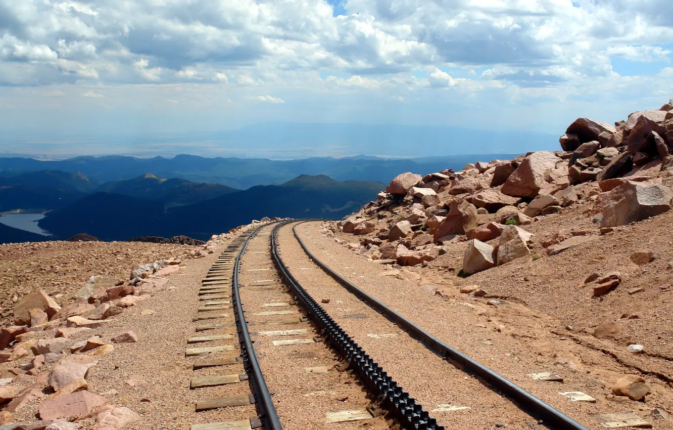 Photo wallpaper road, landscape, mountains