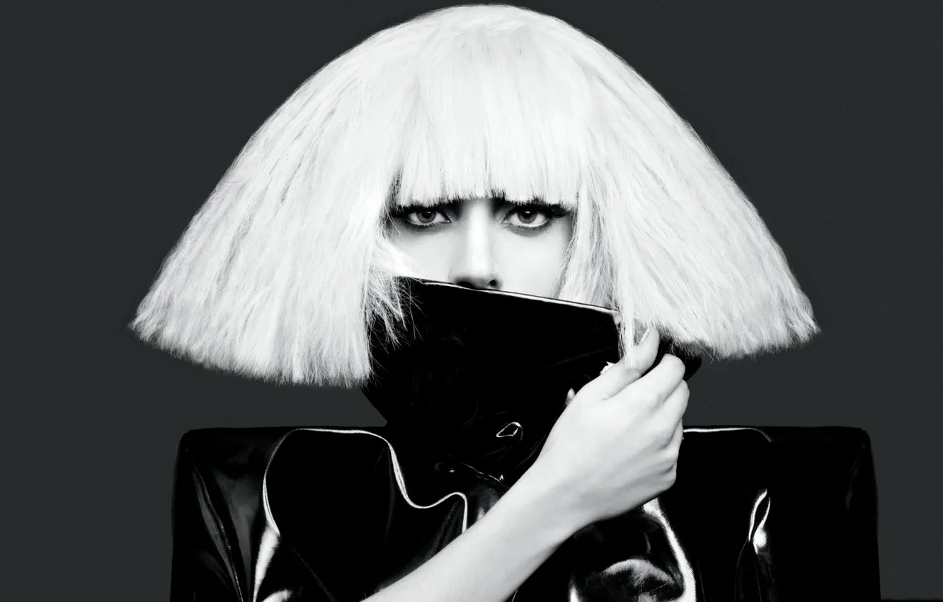 Photo wallpaper black and white, singer, lady gaga, lady Gaga