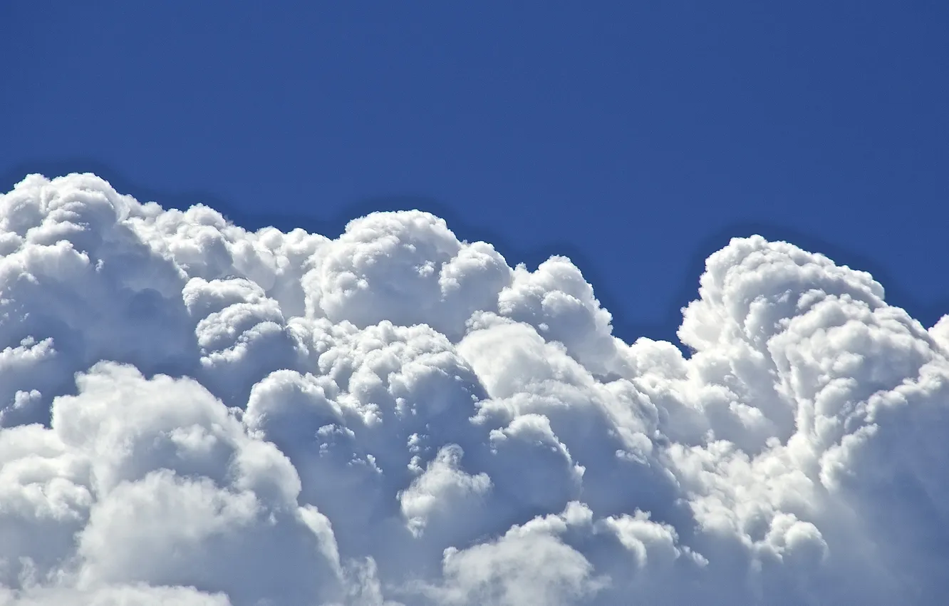 Photo wallpaper the sky, clouds, blue