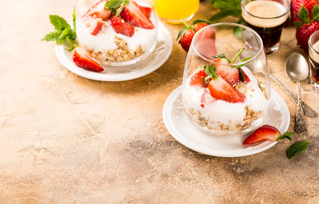 Photo wallpaper berries, Breakfast, muesli, Iryna Melnyk