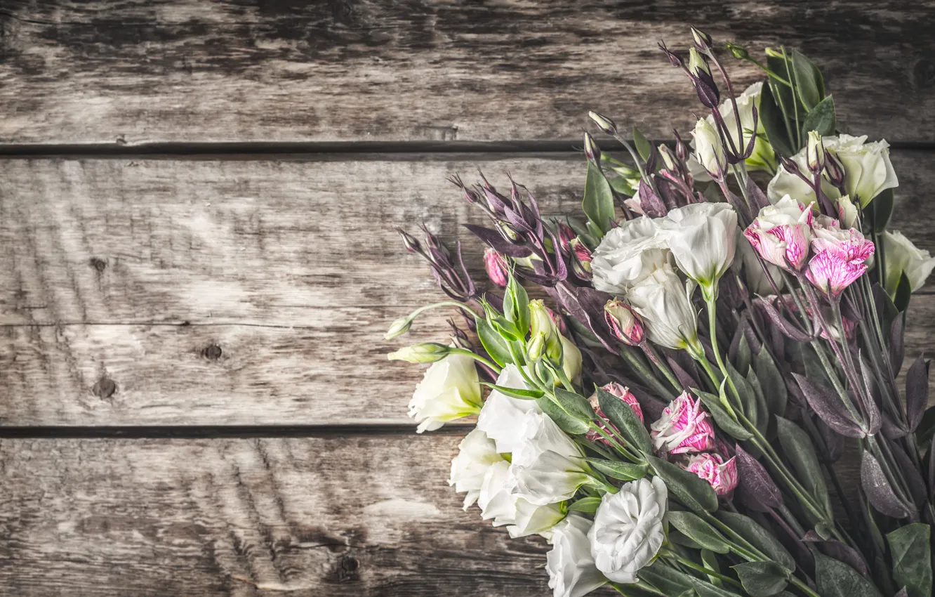 Photo wallpaper flowers, bouquet, eustoma