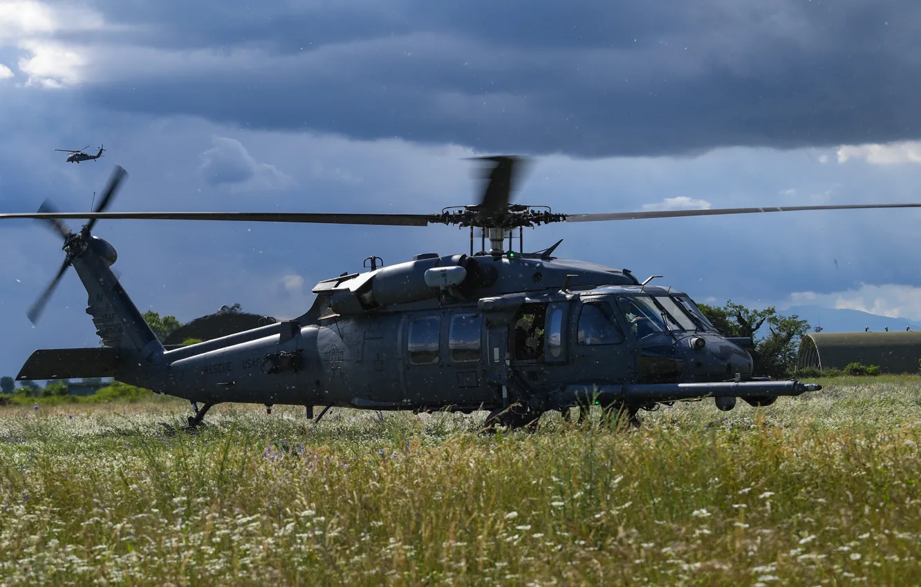 Photo wallpaper UNITED STATES AIR FORCE, Sikorsky, HH-60G Pave Hawk, American multi-purpose helicopter