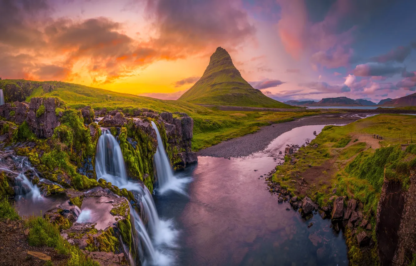 Photo wallpaper Iceland, Kirkjufell, Snæfellsnes