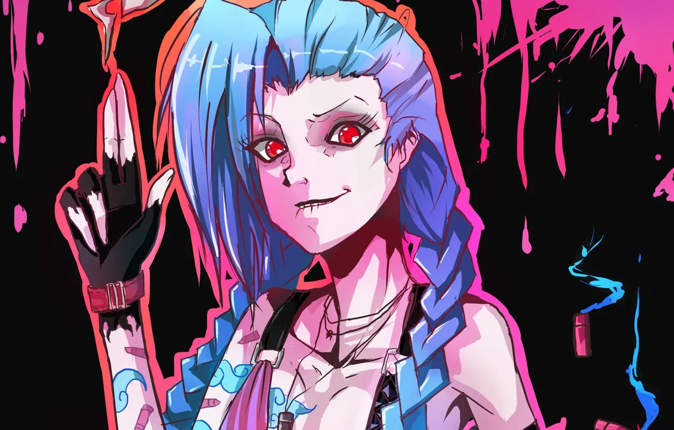 Photo wallpaper girl, art, League of Legends, Jinx, Jinx