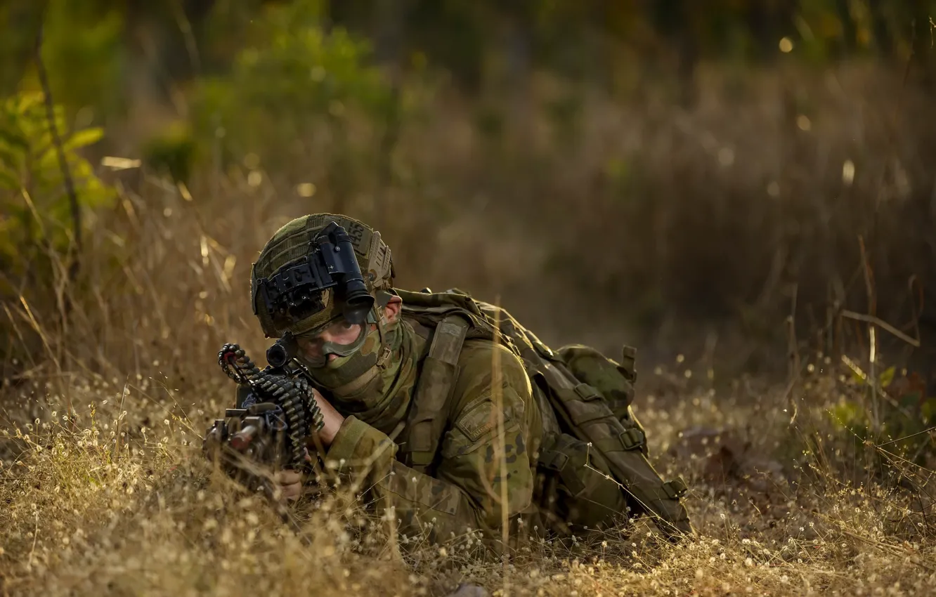 Photo wallpaper weapons, soldiers, Australian Army