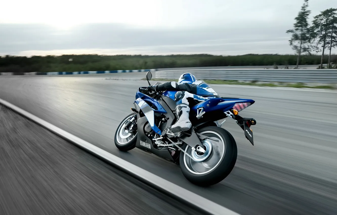 Photo wallpaper speed, track, yamaha