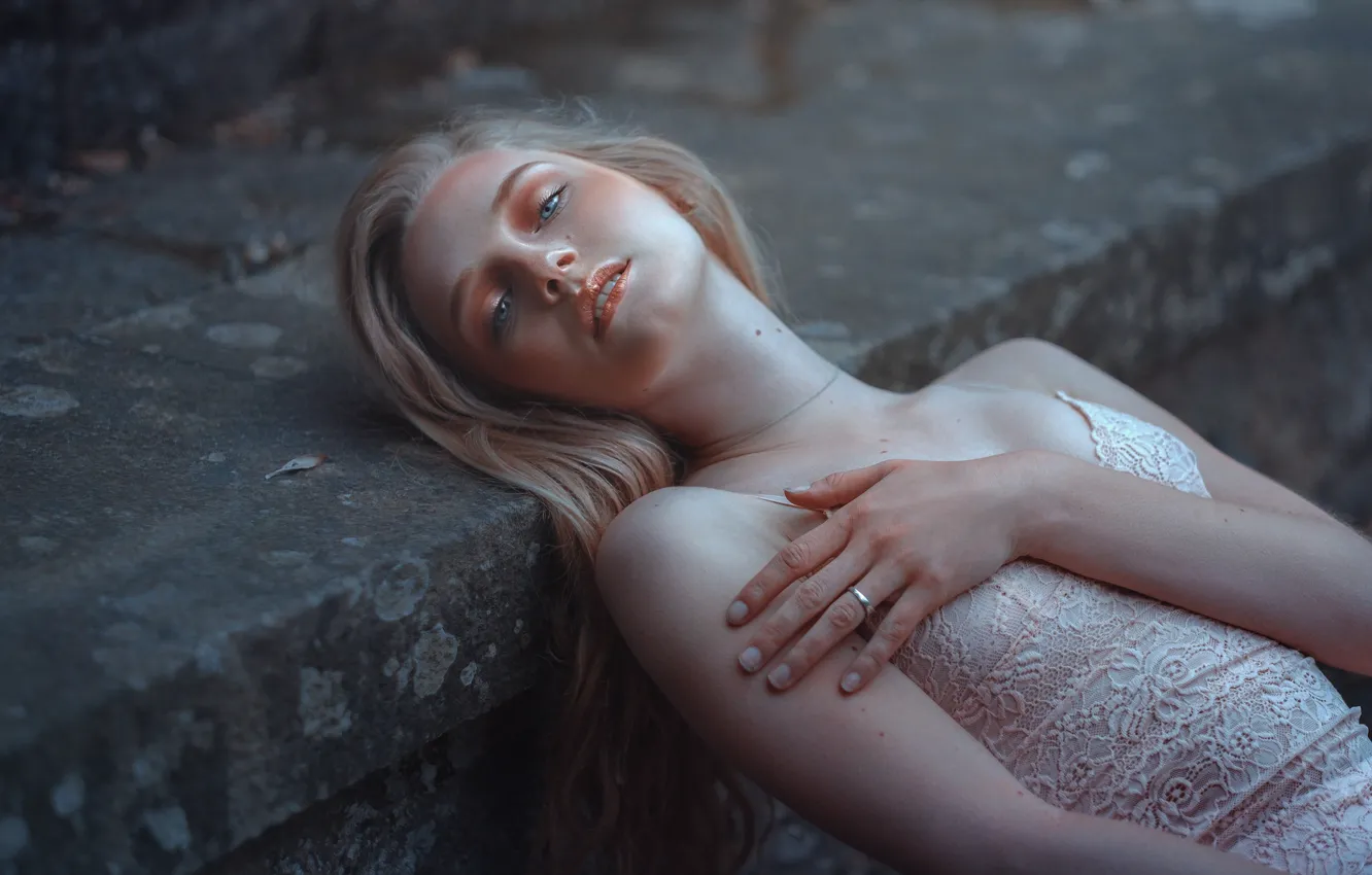 Photo wallpaper look, face, model, hair, Emma